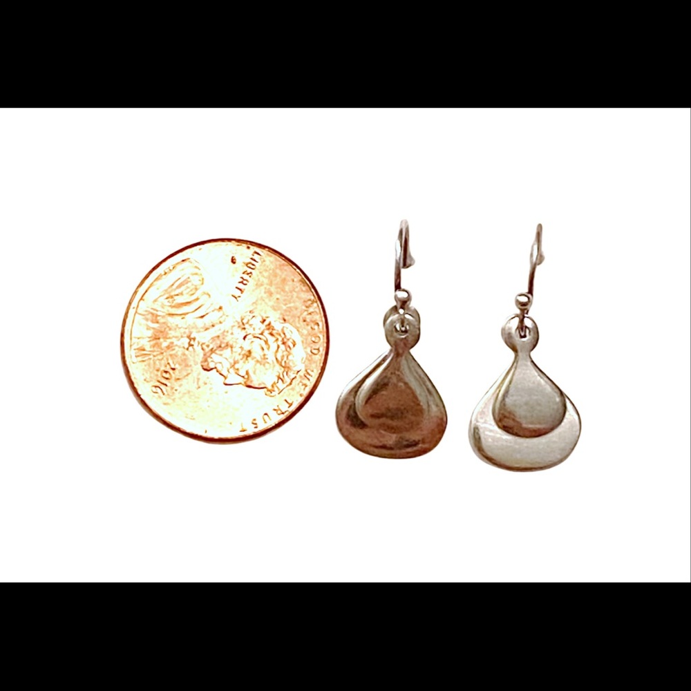 Sterling silver Dainty Dangle earrings 925 - Picture 2 of 3